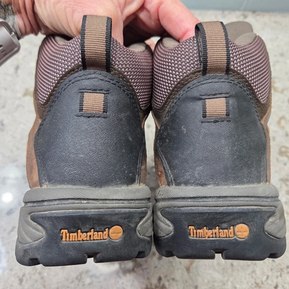 Timberland Hiking Boots Waterproof Leather‎ Ankle Brown Mens Walking Trail Shoes